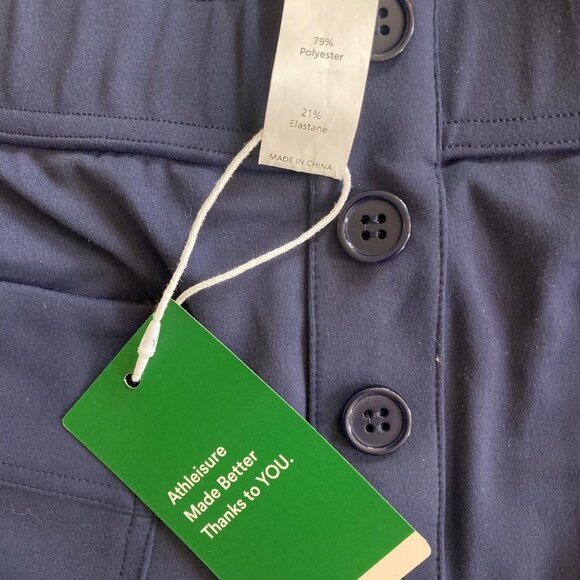 * NWT HALARA High Waisted Button Multiple Pockets Straight Leg Pants - Picture 3 of 3